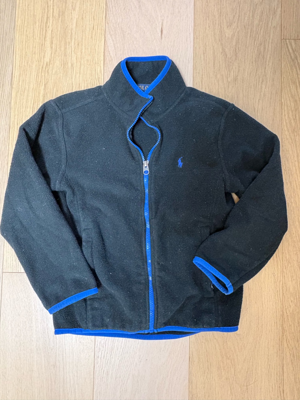 Polo by Ralph Lauren Black Fleece Jacket with Blue Trim size S (8)